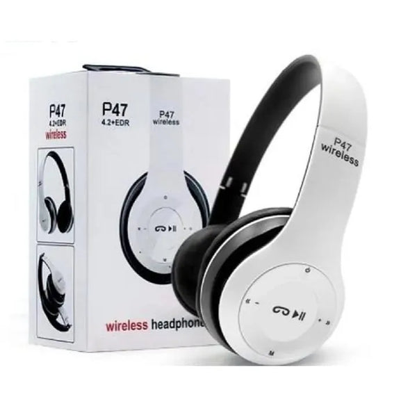P47 4.2+EDR Wireless Headphones – Foldable & Rechargeable
