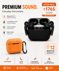 Orange Pouch FREE True Wireless Earbuds  Pro 2nd Generation
