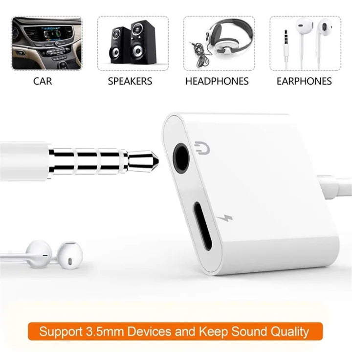 2-in-1 Dual Type -C Adapter – Charge & Listen Simultaneously